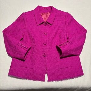 ALGO Switzerland Pink Wool Blazer / Silk Shirt & Neck Tie | Size P SMALL